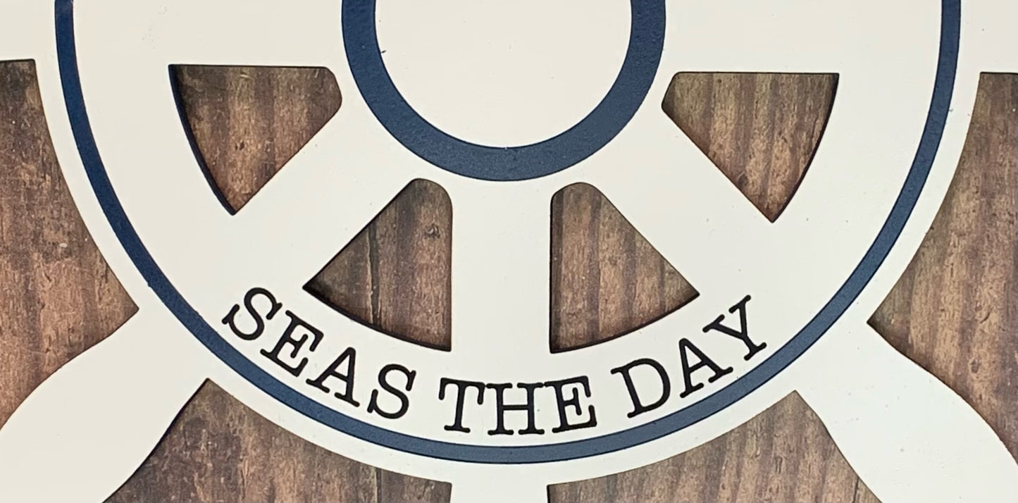 Personalized Cruise Ship Wheel Door Decor