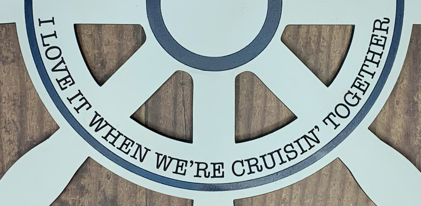 Personalized Cruise Ship Wheel Door Decor