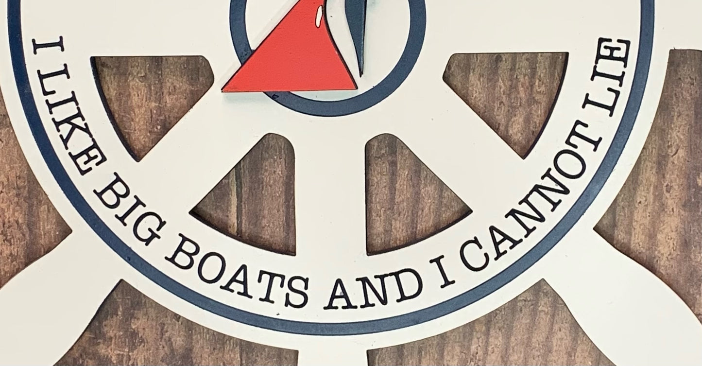 Personalized Cruise Ship Wheel Door Decor