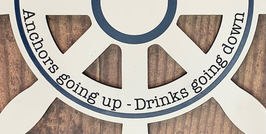 Personalized Cruise Ship Wheel Door Decor