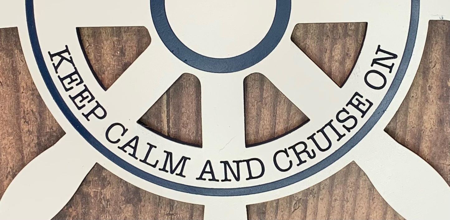 Personalized Cruise Ship Wheel Door Decor
