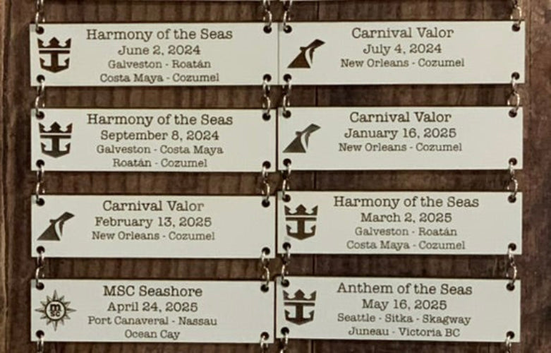 Short boards with Logos engraved